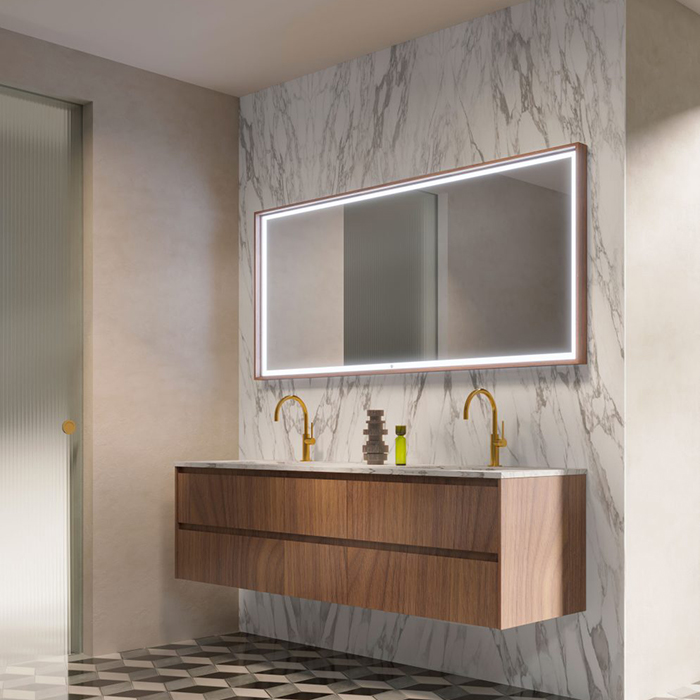 Oasis Eden Композиция №23 Комплект мебели подвесная 71х52.5см, цвет: Walnut/белый/золото
