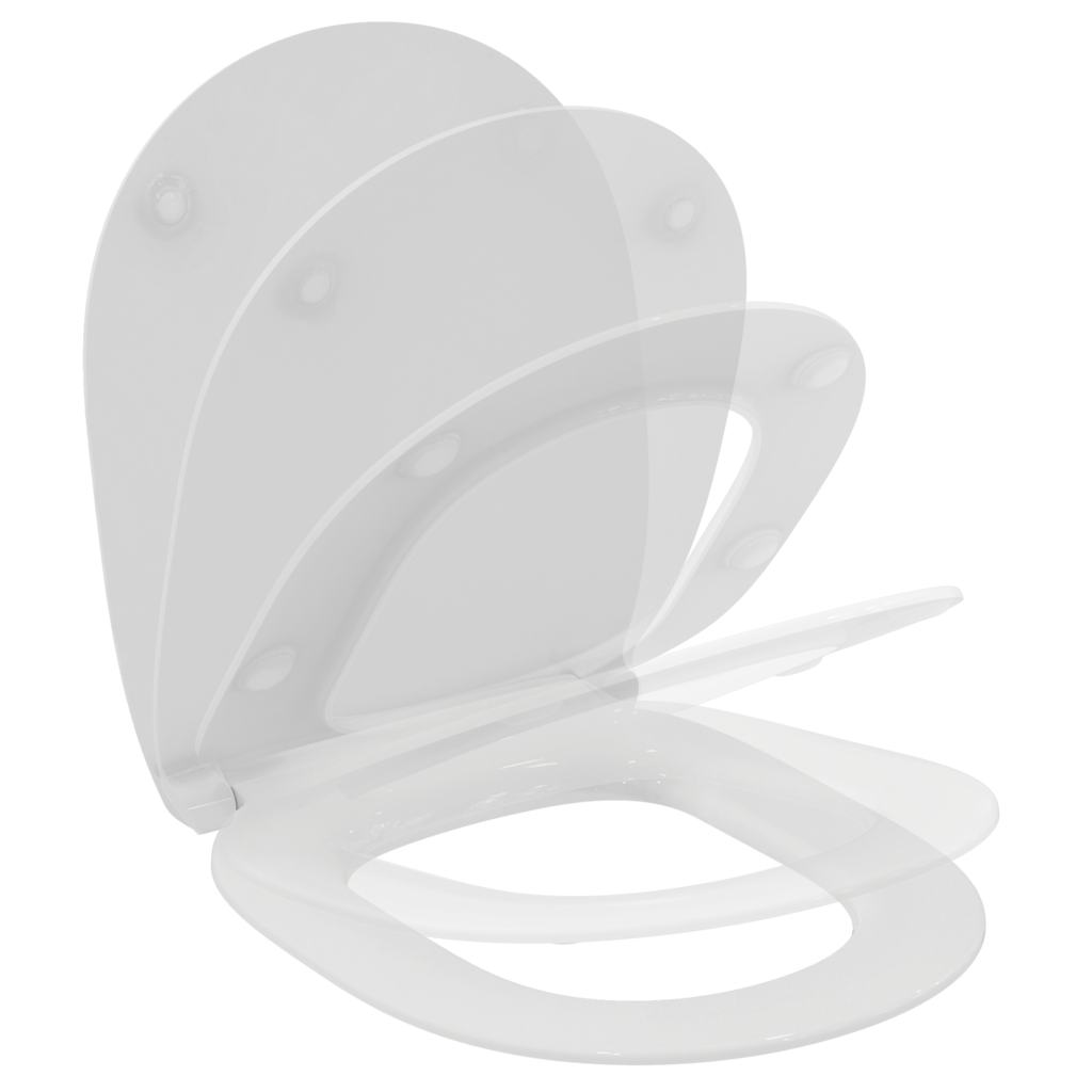 Сиденье для унитаза Ideal Standard Connect и крышка дюропласт, тонкое, SoftClose, шарниры металл/пл — E772401