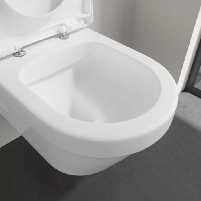 Villeroy&Boch Architectura Унитаз 37х53х33см, подвесной, безободковый, в комплекте сиденье c микролифтом, цвет: альпийский белый