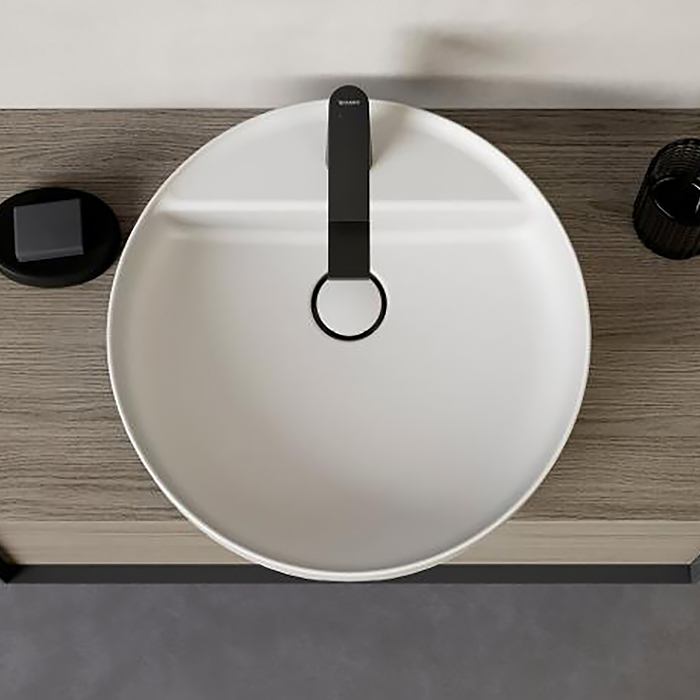 Duravit Vitrium Раковина 46см, накладная, 1 отв., круглая, без перелива, цвет: белый матовый