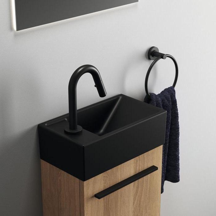 Ideal Standard i.life S Раковина 37х21xh12см., подвесная, с 1 отв., Sx, без перелива, цвет: чёрный матовый