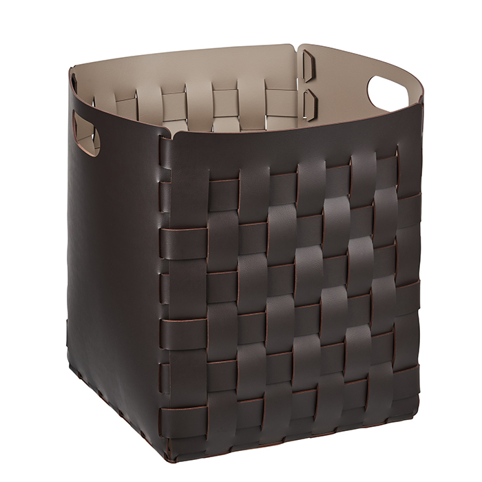 Корзинка ADJ Bottega, 35x35xH40 см, цвет: шоколад/капучино