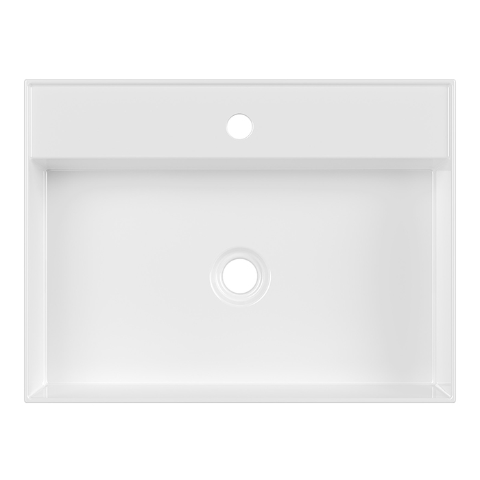 Alice Hide Раковина 60x45х13.5см., подвесная, 1 отв., цвет: белый глянцевый
