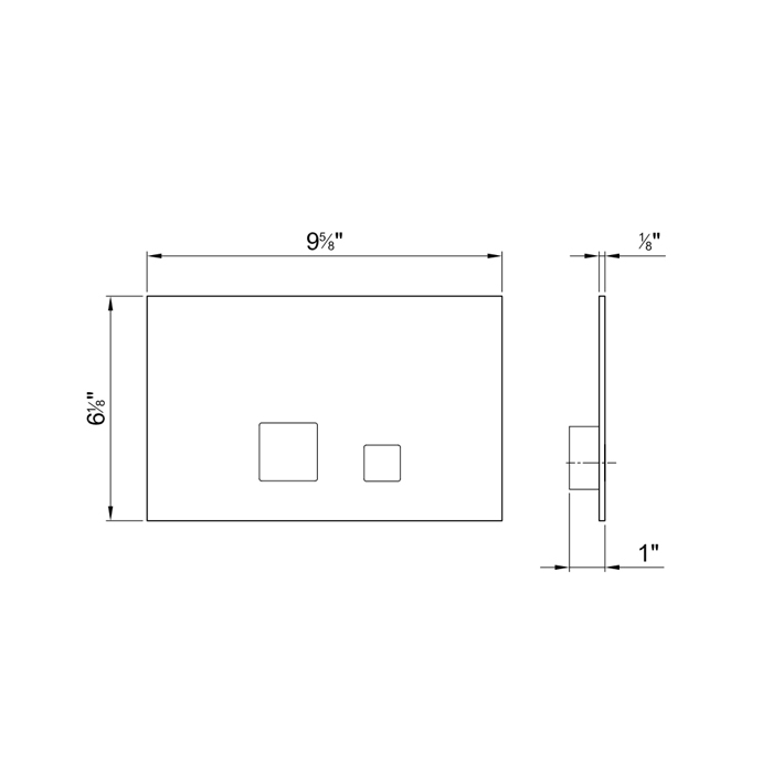 Fantini Кнопка смыва с 2 квадратными клавишами, подходит для GEBERIT SIGMA8, SIGMA12, цвет: Matt Copper PVD