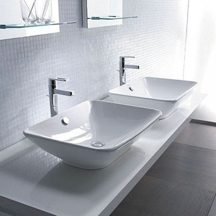 Duravit Starck 3 Раковина накладная, 55х42см, с переливом, с креплениями, цвет: белый