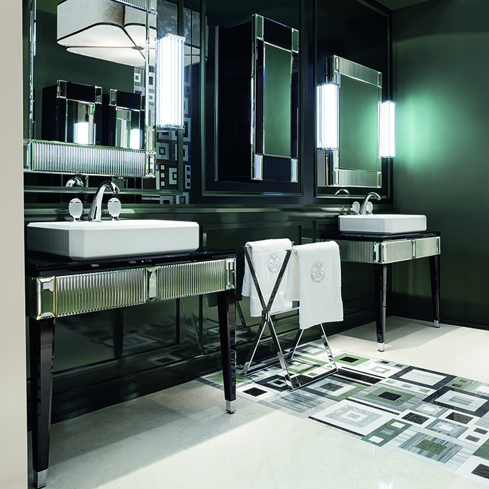Oasis Rialto Комплект мебели напольный, №2, L98xP51x H:200см, цвет: black glass/хром