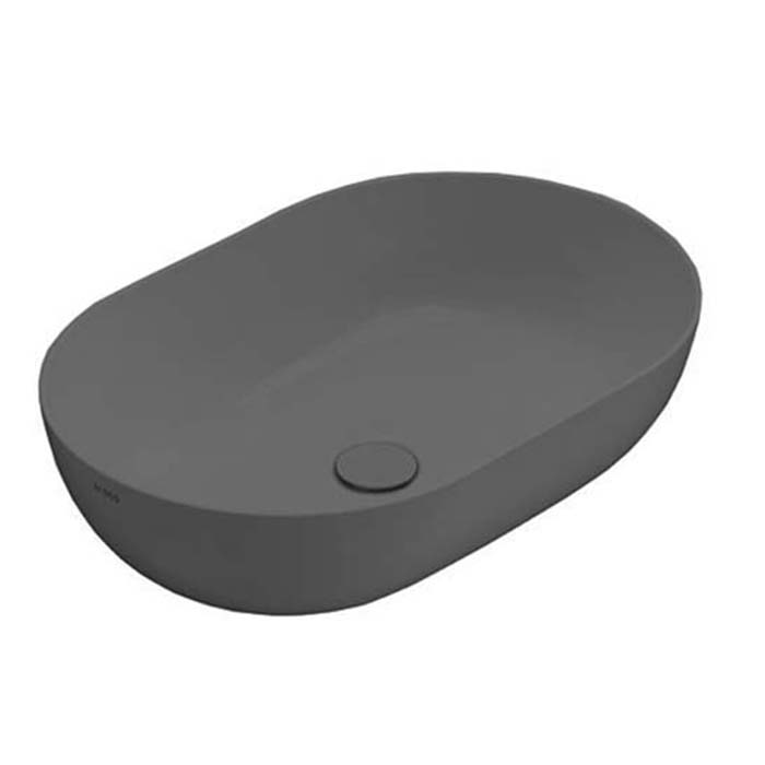 Globo T-Edge Раковина накладная 60х41см, без отв., цвет: Smoke