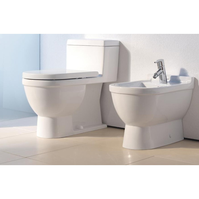 Duravit Starck 3 Биде приставное 56х36см , с 1 отв., покрытие WonderGliss, цвет: белый