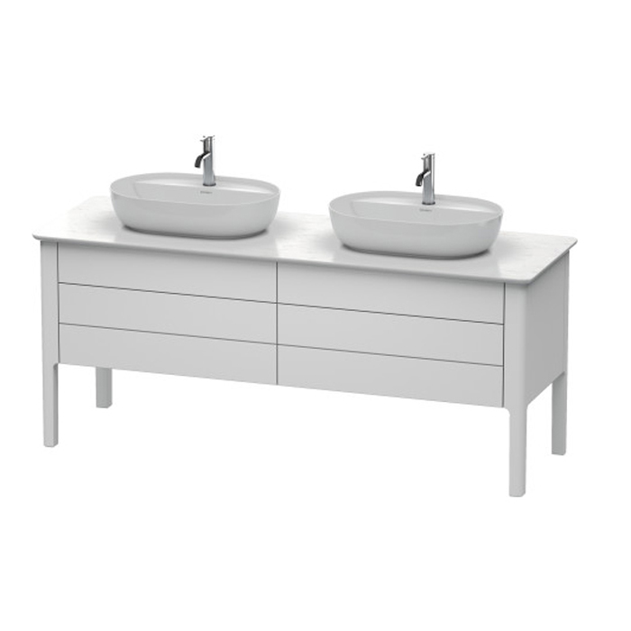 Duravit Luv База напольная 178.8x57х74.3см, с 2 выдв. ящиками, каменной столешницей и раковинами, цвет: белый матовый