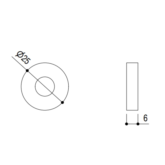 Ritmonio Elementa Fittings Кольцо для прутка D=2.5см, цвет: Brushed