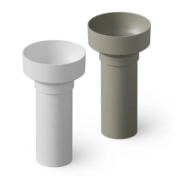 Dea Design Pedestal Basin Раковина 48х48х90см, напольная, без отв., Solid Surface, цвет: White №18