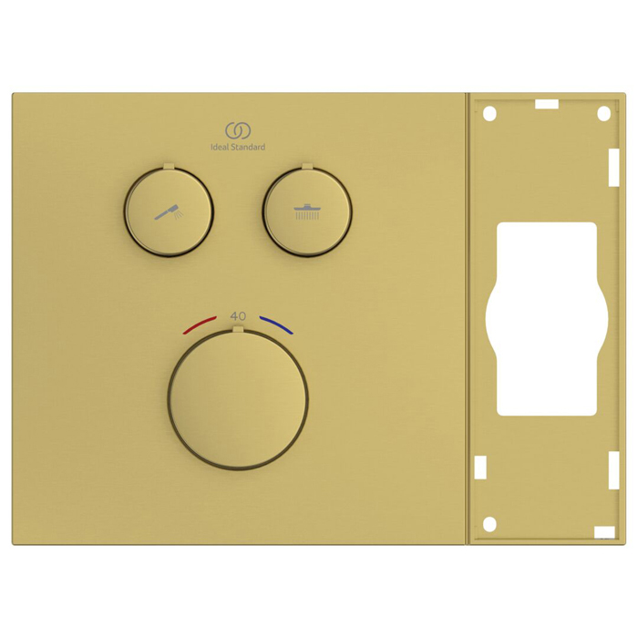Ideal Standard Ceratherm Navigo Solos Смеситель для душа, встраиваемый, термостатический, цвет: PVD Brushed Gold (Шлифованное Золото)