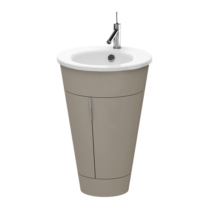 Duravit Starck 1 Тумба напольная 60x56xh82.5см, с раковиной, цвет: stone grey satin matt