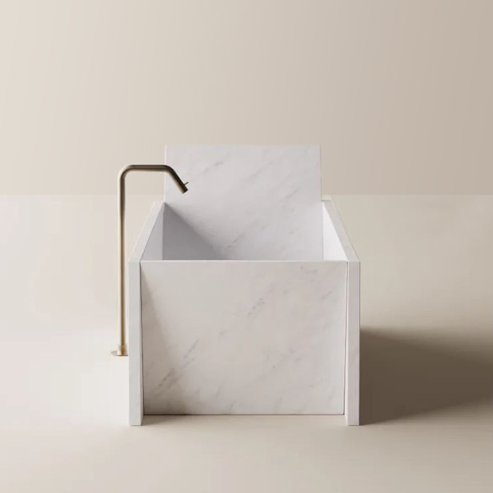 Agape Face a face Ванна 185х73х54/76.5см, отдельностоящая, с сифоном, цвет: Bianco Carrara
