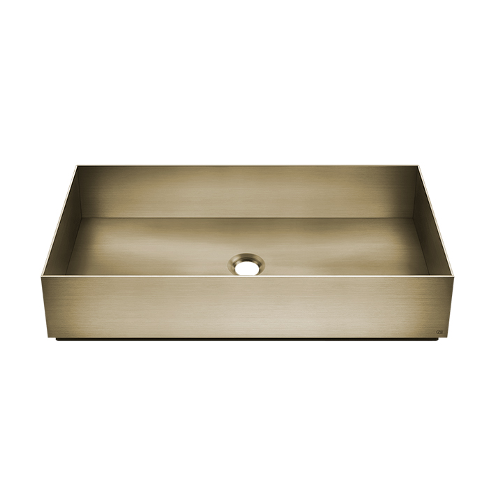 Gessi 316 Раковина 60x35 см, без отв., для установки на столешницу, без перелива, нержавеющая сталь, цвет: Warm bronze brushed PVD