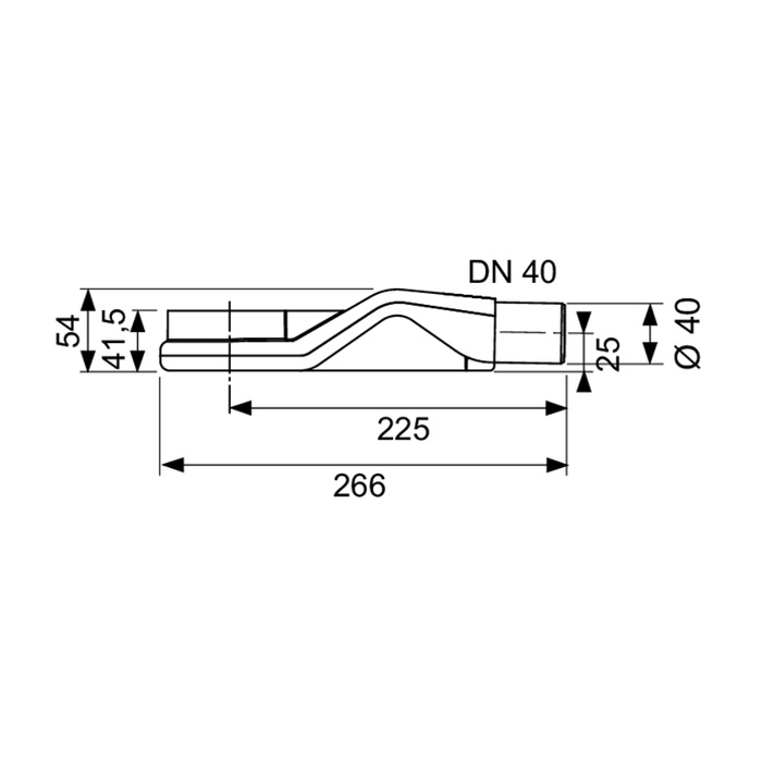 TECE drainline, сифон, 0,5 л/c, DN 40, выход вбок, высота монтажа от нижнего края сифона до верхнего края слива – 67 мм ( при уст. без опор)