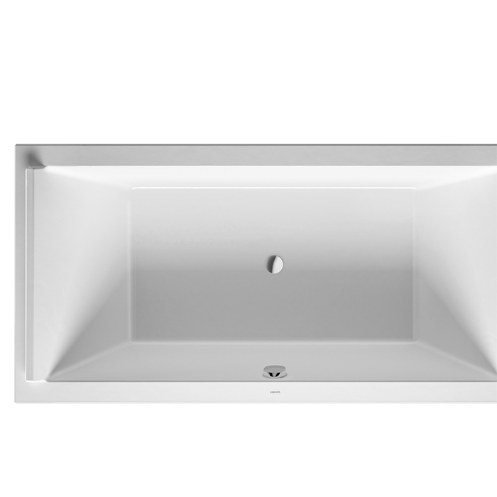 Ванна акриловая прямоугольный вариант встраиваемая Duravit STARCK, 200x100х46см, с 2 наклонами для спины, цвет: белый