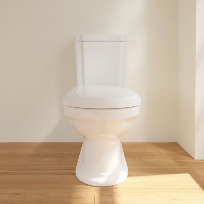 Villeroy&Boch Hommage Унитаз-моноблок 37х72.5х39см, крепеж в комплекте, CeramicPlus, цвет: белый