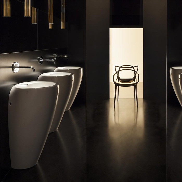 Раковина пристенная Laufen Alessi One 52х53х85 см, без отв., покрытие LCC, цвет: белый