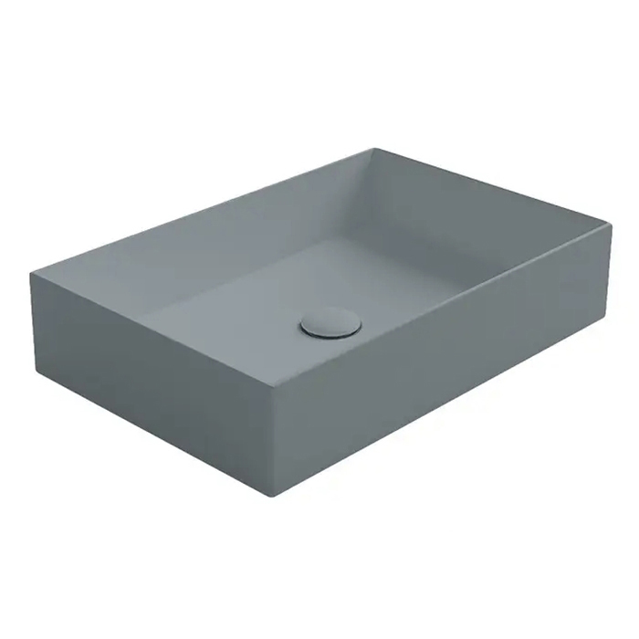 Simas Agile Раковина 60х40см, накладная, без перелива, без отв., цвет: Cemento matt