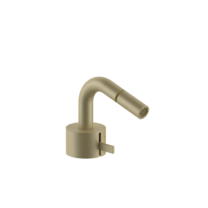 Смеситель для биде Fantini AF/21, 1 отв., излив: 130 мм, цвет: Matt British Gold PVD