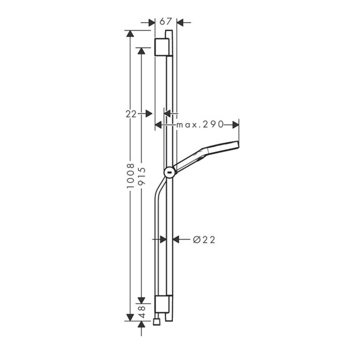 Hansgrohe Rainfinity Душевой гарнитур, настенный, цвет: белый матовый
