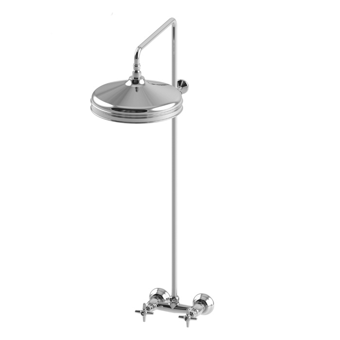 Душевой комплект Stella Italica 3283/301/314A-300: смеситель, штанга+верхний душ 300мм, цвет: хром