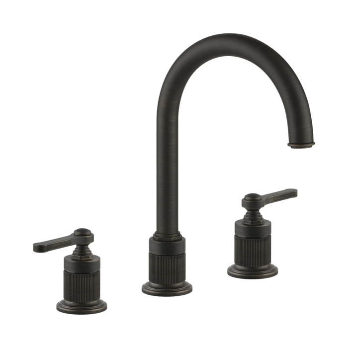 Смеситель для раковины Gessi Venti20, на 3 отв., высота излива 168 мм, с донным клапаном, цвет: Aged Bronze