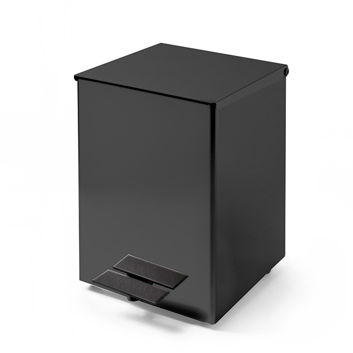 Ведро 3SC Metal Quadra 5 л. 18x22xh26 см, с педалью, с крышкой и механизмом softclose, цвет: черный матовый
