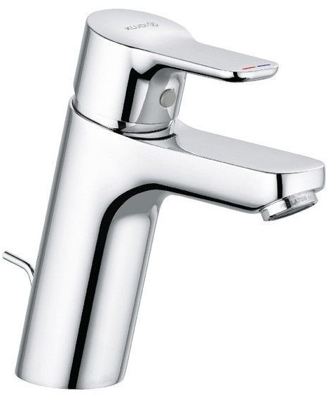 Смеситель для раковины Kludi Pure&Easy, 100 мм, со сливным гарнитуром, 7 л/мин — 372900565