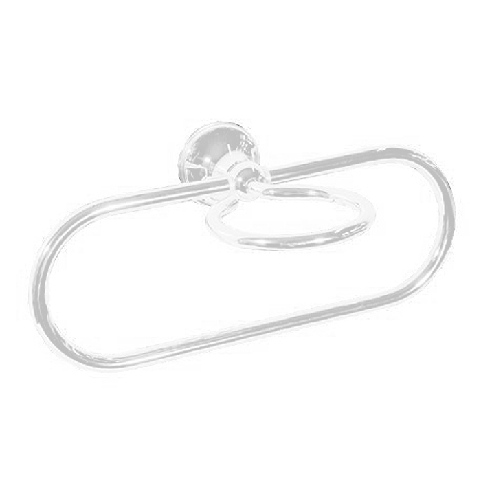 Полотенцедержатель кольцо с держателем мыльницы Bertocci Scacco, подвесной, цвет: белый матовый