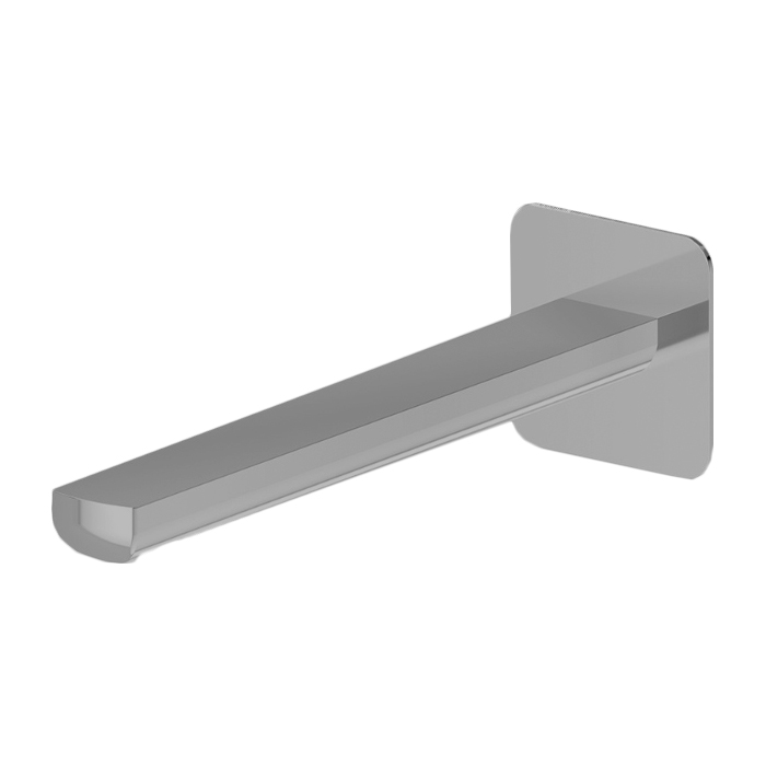 Newform Haka Излив для раковины 22.9см, настенный, с подключением на 1/2”, цвет: PVD brushed stainless steel