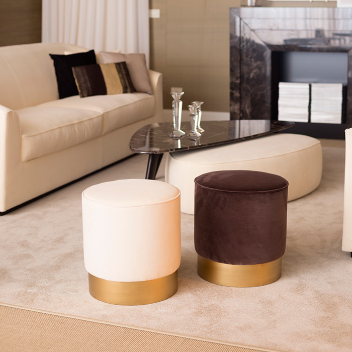 Oasis Otto Пуф ø40х h:42см, цвет: бархат T116C/Lilla Lucido