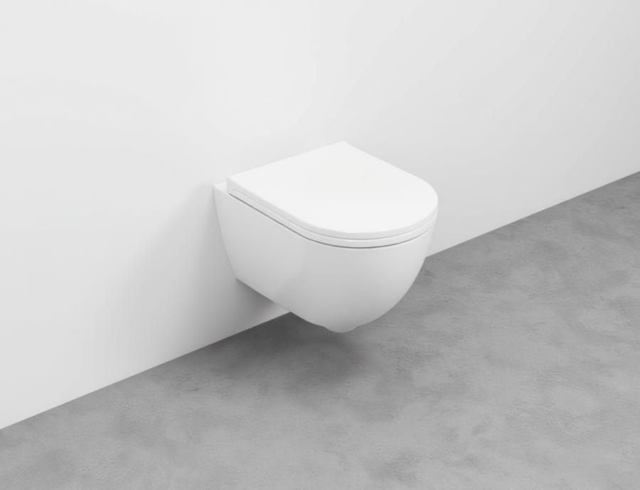 Унитаз Cielo Enjoy, подвесной, 350 × 530 × 265 мм, открытый смывной край, в комплекте крепление, цвет: Gloss White