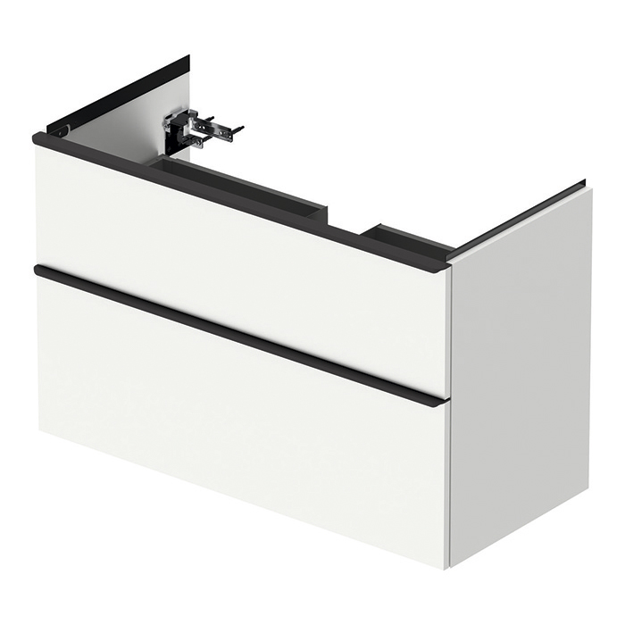 Тумба с раковиной Duravit D-Neo 98.4x45.2хh62.5см, 2 ящика, подвесная, цвет: Белый матовый