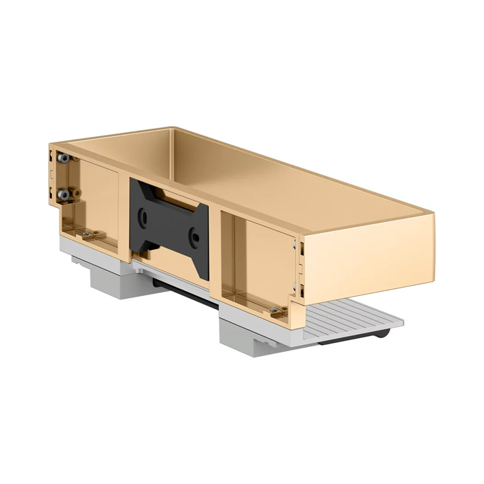Keuco Edition 11 Полочка для душа со стеклоочистителем, подвесная, цвет: brushed brass/aluminium