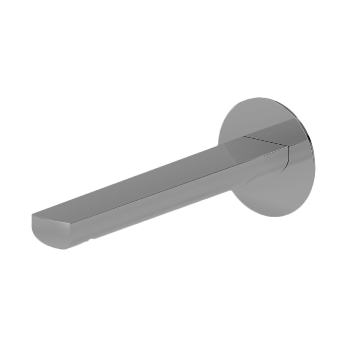 Newform Haka Излив для раковины 18.9см, настенный, с подключением на 1/2”, цвет: PVD brushed stainless steel