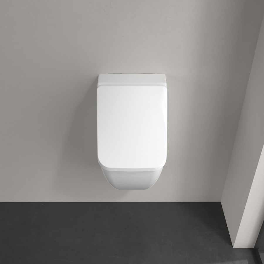Крышка для писуара Villeroy & Boch Venticello с функцией SoftClosing, крепления хромированные, цвет: альпийский белый