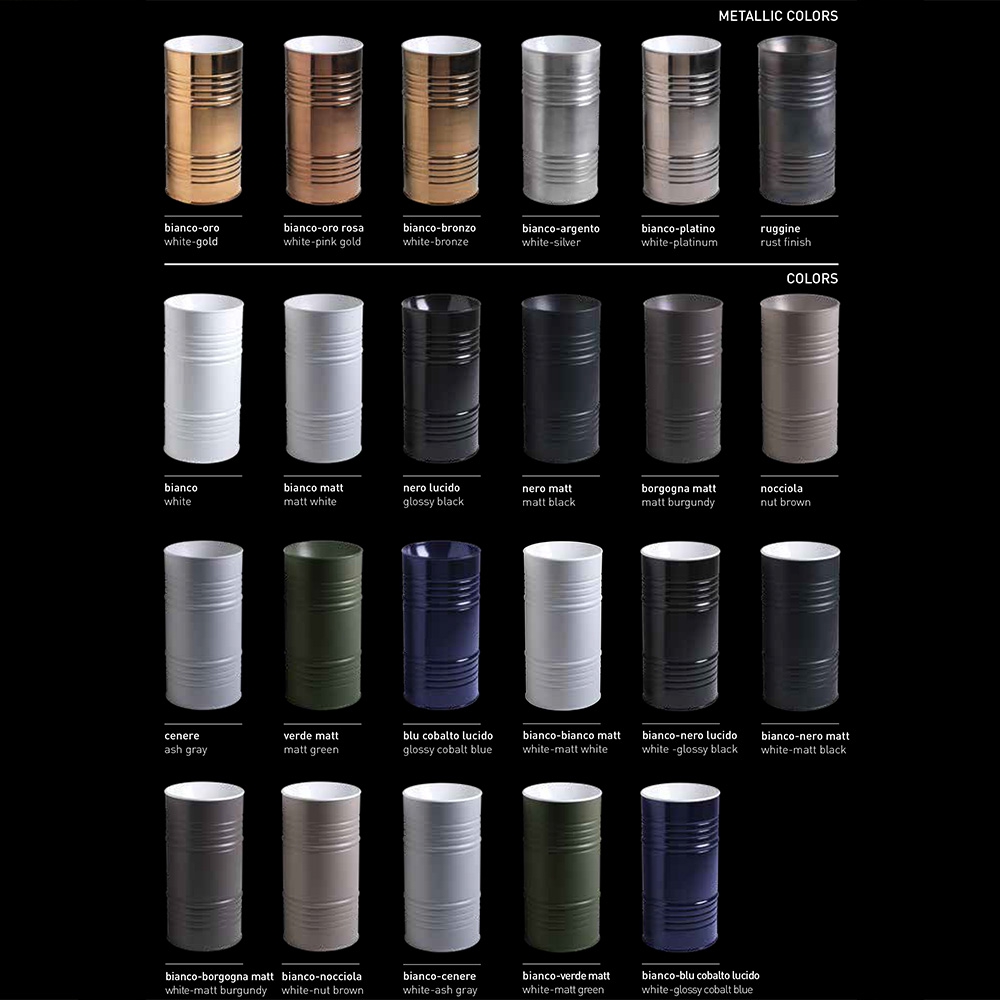 Kerasan Artwork Barrel Раковина 45х90 см, без отв., напольная, слив в пол, в комплекте сифон, цвет: Borgogna matt