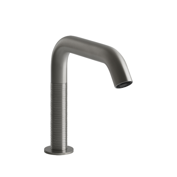 Смеситель для раковины Gessi 316, 1 отв., электронный, с кран-фильтром для регулировки температуры и напора воды, цвет: Steel Brushed