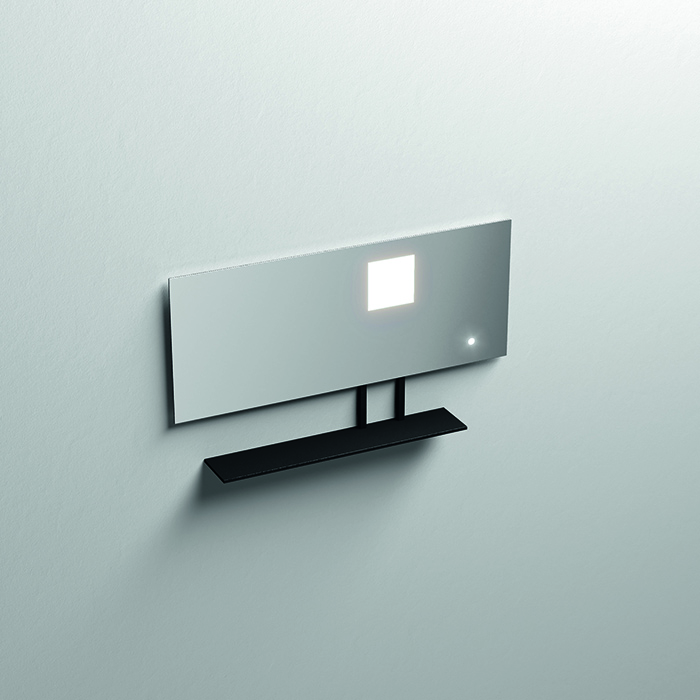Kerasan Mirrors Зеркало 110х61см, с черной матовой полкой, с LED подсветкой и сенс выкл.