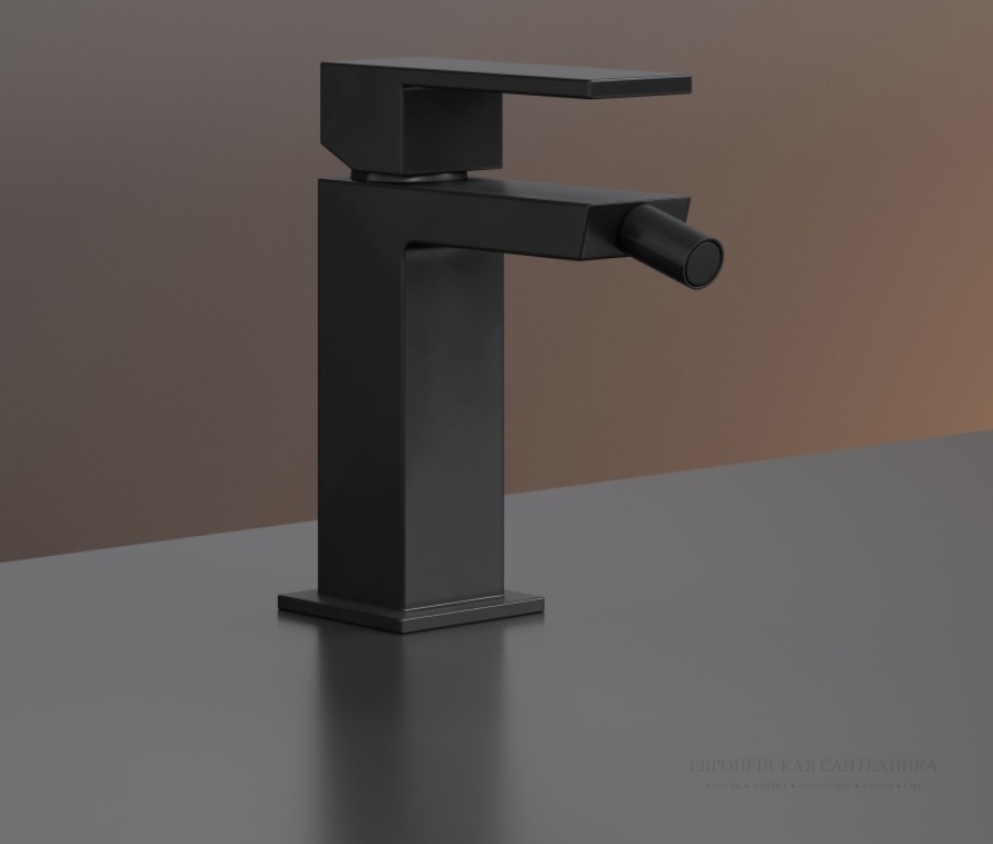 Смеситель для биде Bossini Aki, донный клапан Click-Clack, цвет: Matt Black