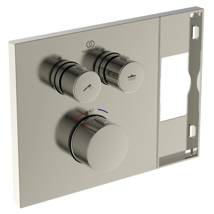Ideal Standard Ceratherm Navigo Solos Смеситель для душа, встраиваемый, термостатический, цвет: PVD Silver Storm (Серебряный Шторм)