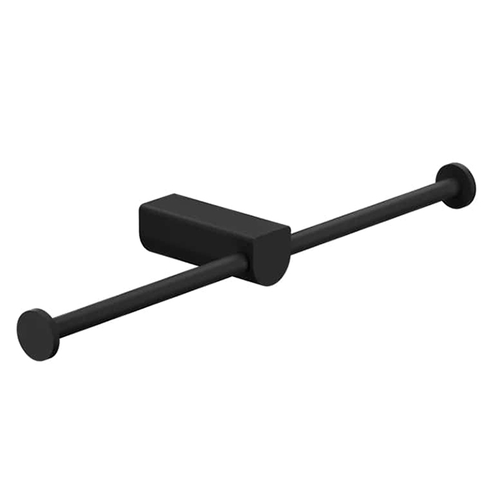Двойной держатель туалетной бумаги Gessi Rilievo, подвесной, цвет: nero XL