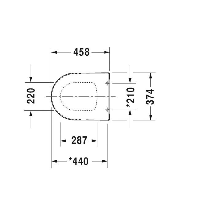 Duravit ME by Starck Сиденье для унитаза, цвет: белый