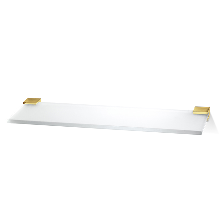 Полочка Decor Walther Corner GLA40 стеклянная 40x12см, подвесная, цвет: золото