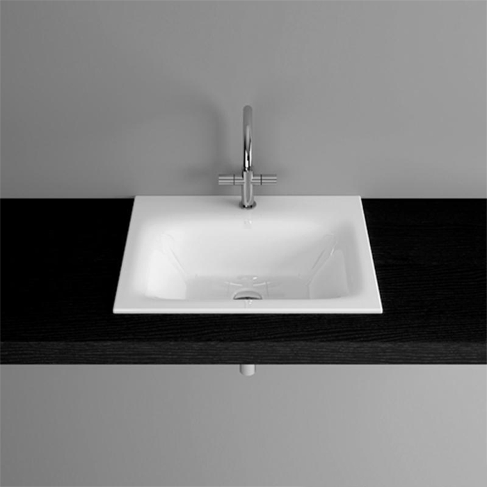 Раковина Bette Lux 60х49.5х9 см, 1 отв., сталь, цвет: белый
