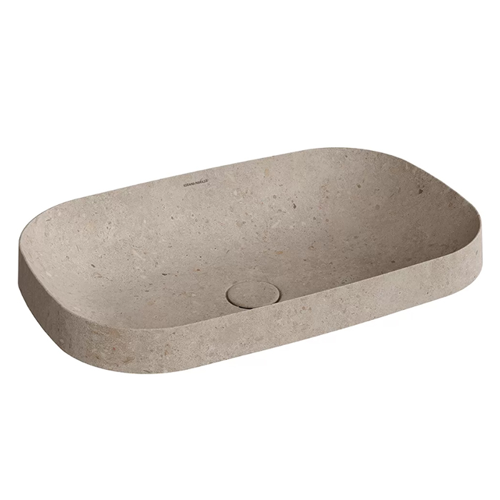 Kerama Marazzi Magica Раковина встраиваемая сверху, 65.5х42см., без отв., цвет:  бежевый камень