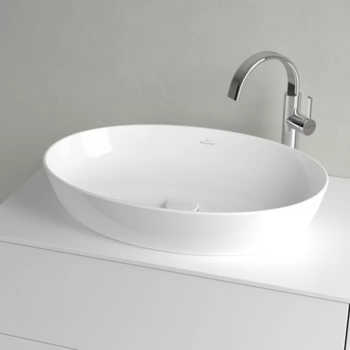 Villeroy&Boch Artis Раковина 61х42х12.5см, накладная, без отв., без перелива, TitanCeram, цвет: альпийский белый