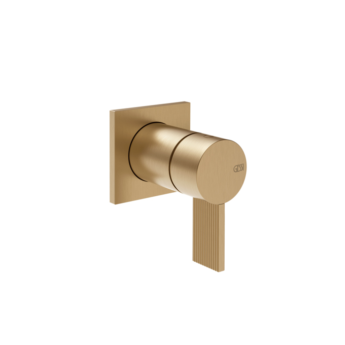 Внешняя часть Gessi Inverso  Rigato настенного смесителя для душа, цвет: Warm Bronze Br PVD